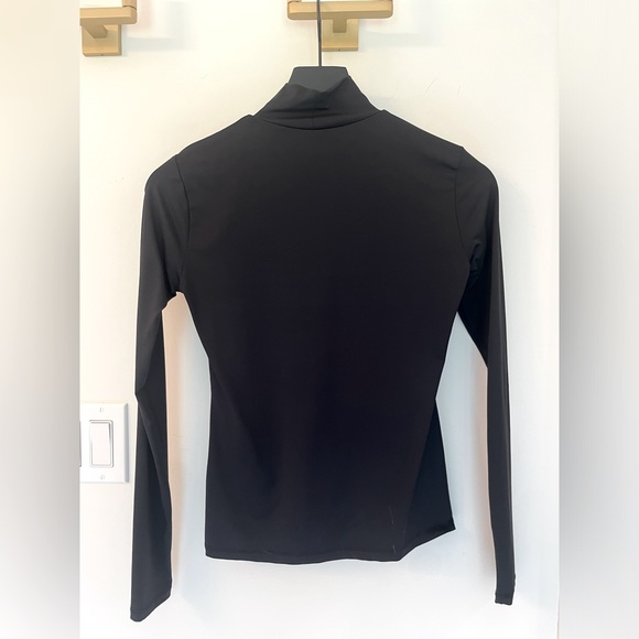 Mayson the Label tissue jersey mock neck in black - Picture 6 of 9